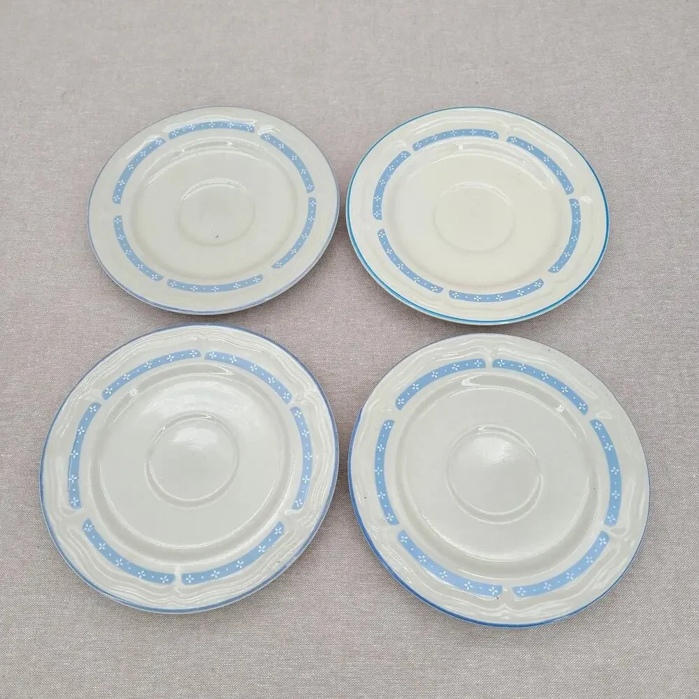 Vintage Tienshaw Stoneware Theodore Country Bear saucer, Set of 4
